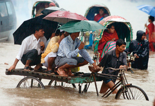 Figure 4.1 Climate change increases the frequency of extreme weather events.