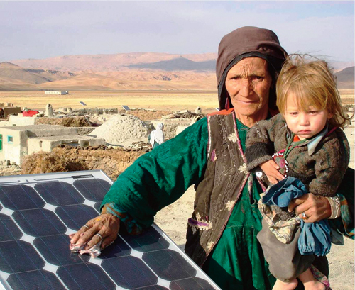 Figure 4.4 Solar power will be a key energy source in the future, as here
in Afghanistan.