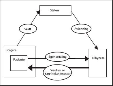 Figur 9.1 Pengestrømmen i tannhelsetjenesten
