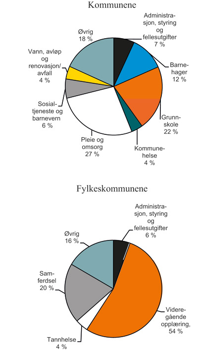 Figur 6.11 Sammensetning av kommunesektorens utgifter i 2009