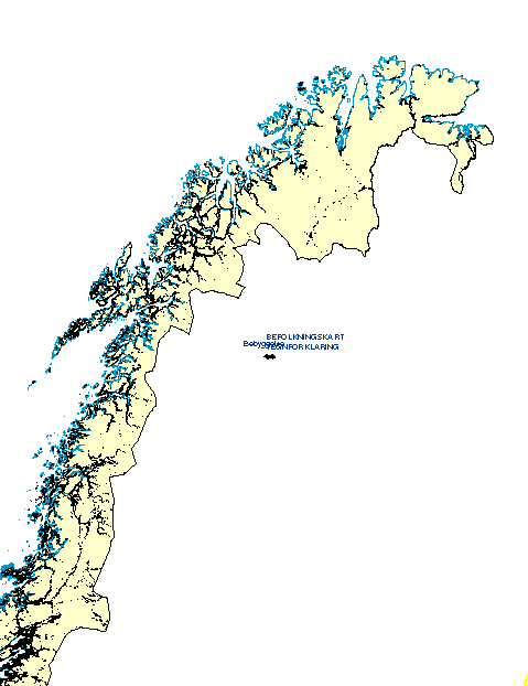 Figur 1-4 Befolkningskart over Nord-Norge