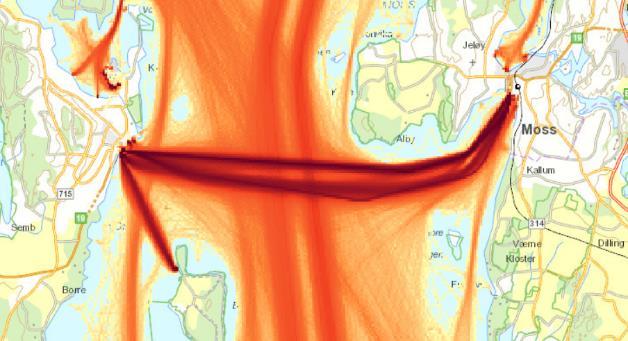 Illustrasjon som viser geografisk fordeling av ansvar og myndighet i sjø.