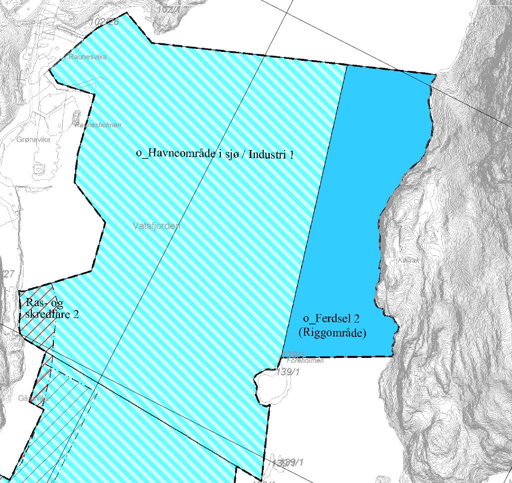 Reguleringsplan for sjøområder i Vats og Yrkjefjorden, Vindafjord kommune blant annet med riggområde.