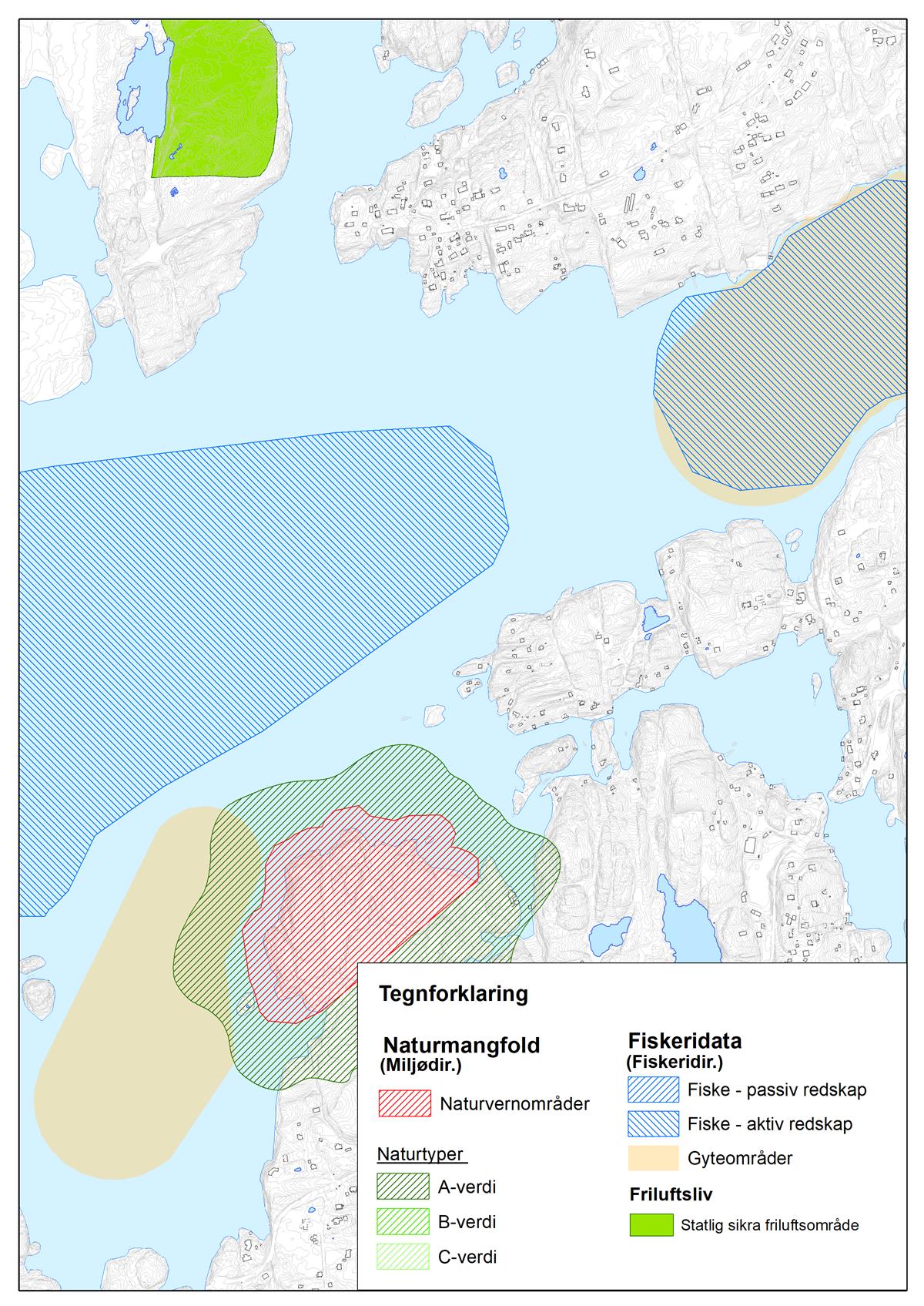 Temakart med naturmangfolddata fra Miljødirektoratet.