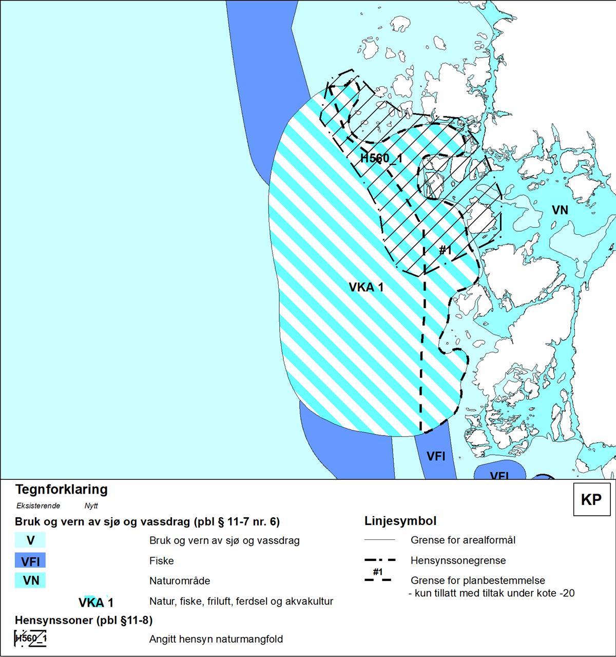 Plankartet viser hvordan bestemmelsessoner og hensynssoner kan brukes for å spesifisere rammene for arealbruk.