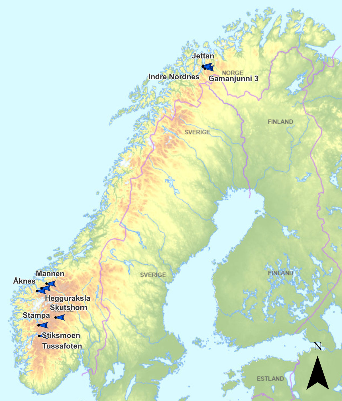 Figur 8.5 Ustabile fjellparti med kontinuerleg overvaking.