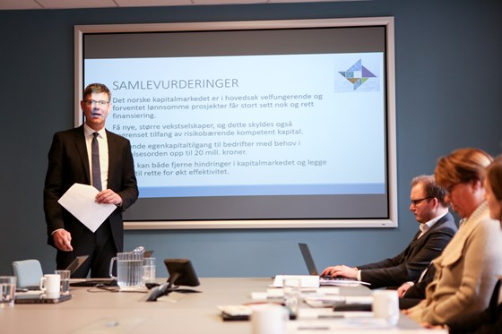 Fra presentasjonen til Kapitaltilgangsutvalget