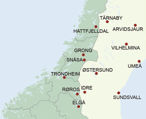 Figur 3.3 Sørsamisk område