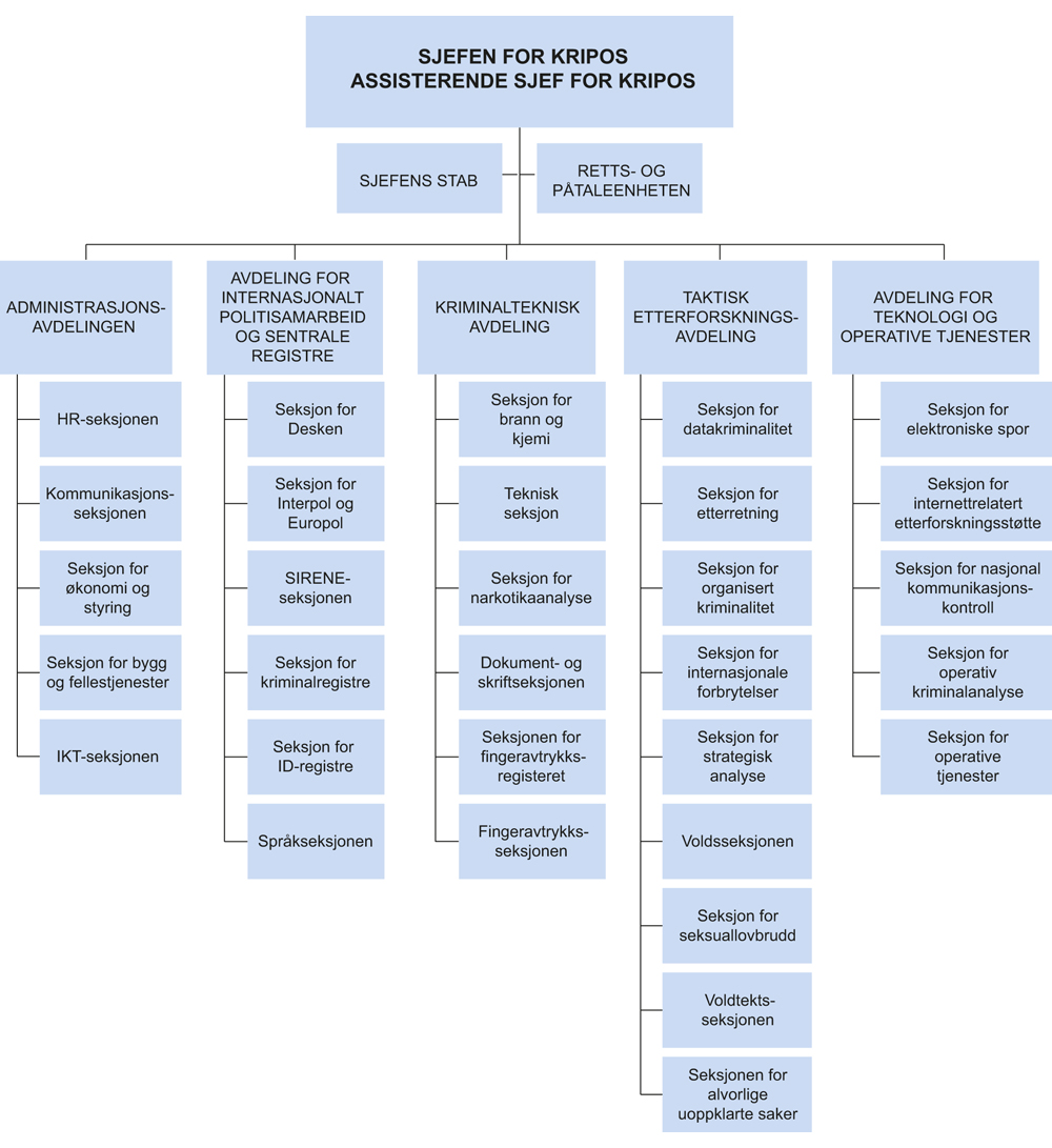 Figur 8.1 Organisering Kripos
