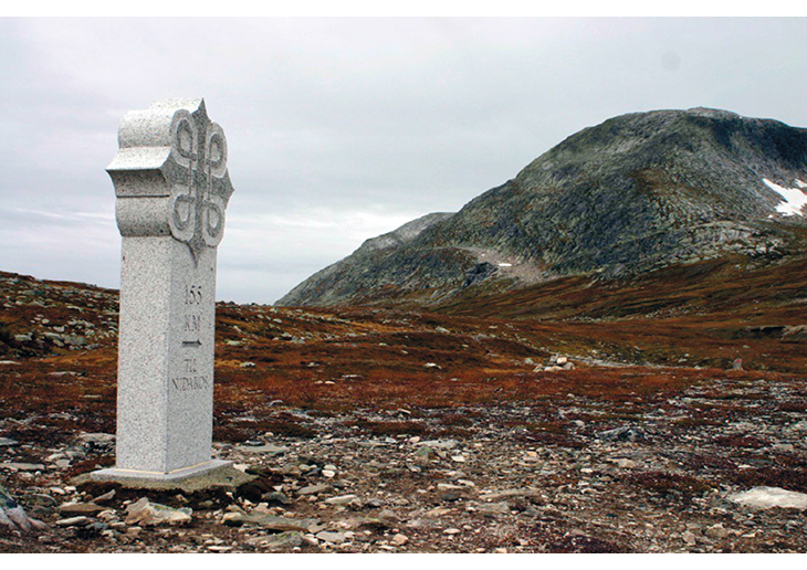 Figur 6.12 Milestein ved Pilegrimsleden i Tydal.