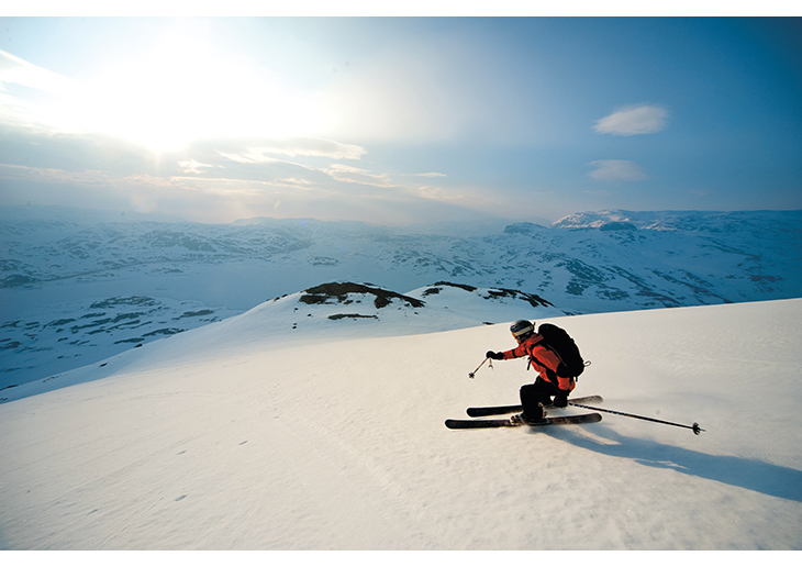 Figur 6.7 Nedkjøring fra Sveigen på Haukelifjell.