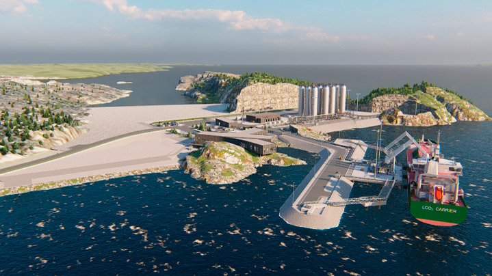 Figure 4.6 Illustration of Northern Lights’ receiving terminal in Øygarden municipality