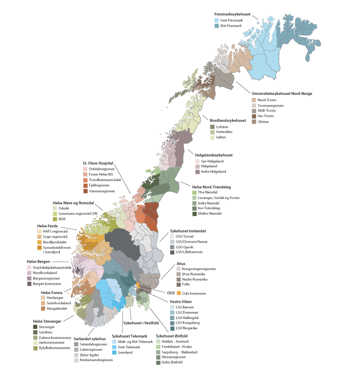 Figur 4.2 Etablerte kommunesamarbeid