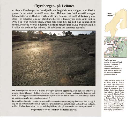 Figur 4.2 Faksimile av heftet «Fotefar mot Nord - Bergbildene på Leiknes» av Hein Bjartmann Bjerck