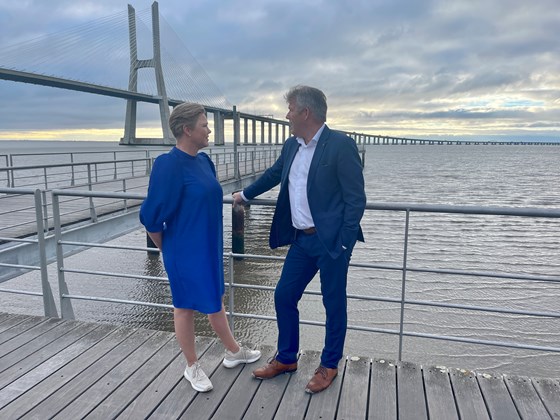 Utviklingsminister Anne Beathe Tvinnereim og fiskeri og havminister Bjørnar Skjæran. Anne Beathe Tvinnereim og Bjørnar Skjæran.