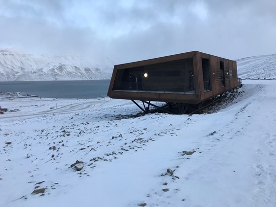 Outside the seed vault.