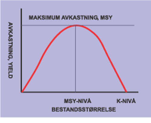 Figur 4.2 Bestandsstørrelse og avkastning