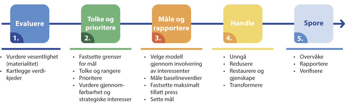 Figur 9.4 SBTNs rammeverk for vitenskapsbaserte mål for natur