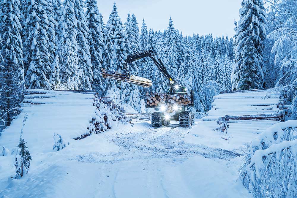 Figure 4.5 Forestry operations in winter.