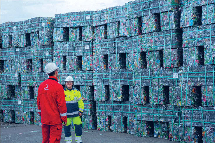 Figur 5.6 Hydro Holmestrand, der alle bokser som blir pantas i Noreg blir smelta om og resirkulert.