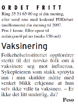 Figur 9.3 Fra Porsgrunn Dagblad 11. januar 2013