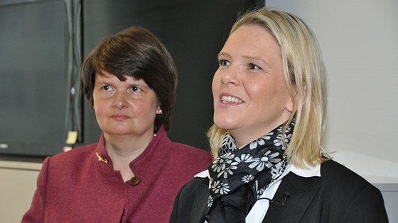 Minister of Food and Agriculture Sylvi Listhaug and State Secretary of the German Ministry of Food and Agriculture, Maria Flachsbarth met on Monday 25. Minister of Food and Agriculture Sylvi Listhaug and State Secretary of the German Ministry of Food and Agriculture, Maria Flachsbarth met on Monday 25.