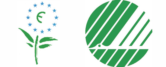 Figure 9.9 The EU Flower and the Nordic Swan