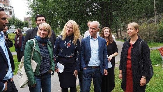 Statsrådene Hauglie og Sanner på befaring i Oslo Statsrådene Hauglie og Sanner på befaring i Oslo