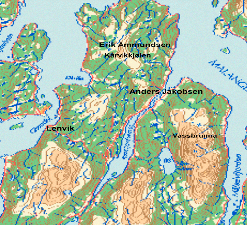 Figur 3.2 Erik Ammundsen var norsk östlapp och betalade skatt
för Kårvikkjølen Anders Jakobsen var
också norsk östlapp och betalar skatt för
Kårvikkjølen och Vassbrunna