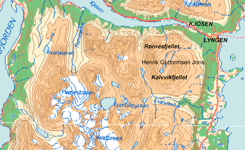 Figur 3.6 Henrik Guttormsen är svensk östlapp och har
sommarbeten på Kvalvikfjellet. Se karta nedan:
