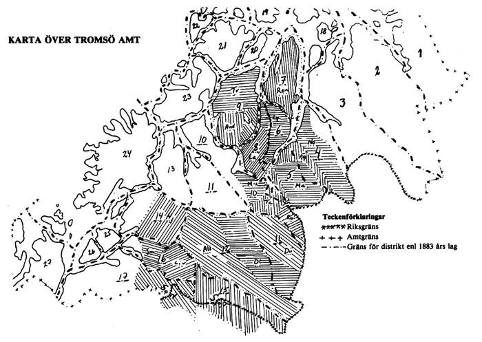 Figur 7.1 Karta över 1919-års konventionsområden