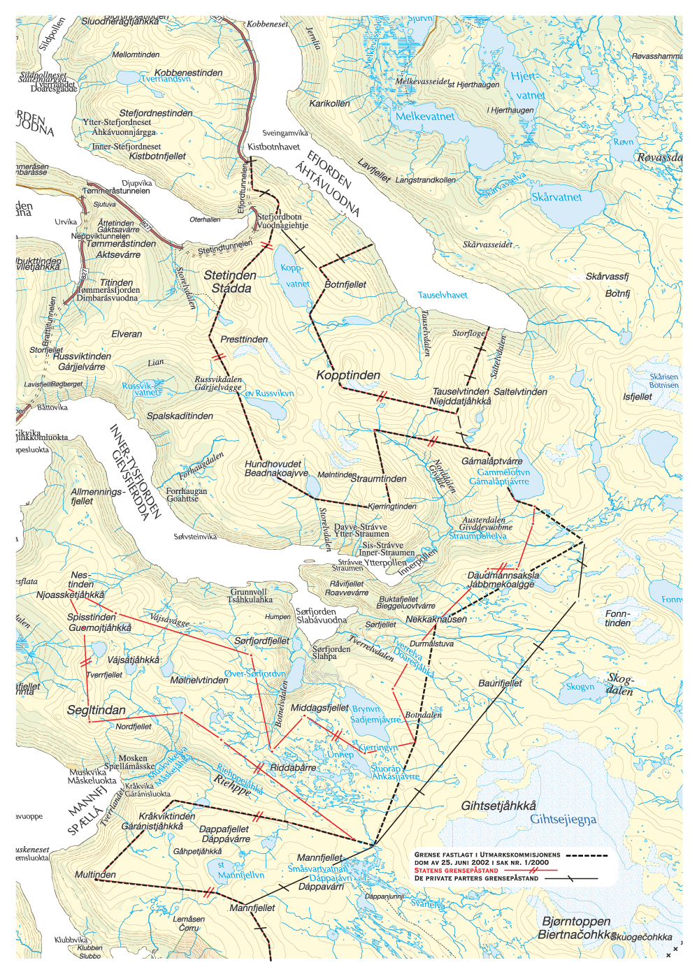 Figur 2.8 Tysfjord-Nord-feltet (utsnitt)
