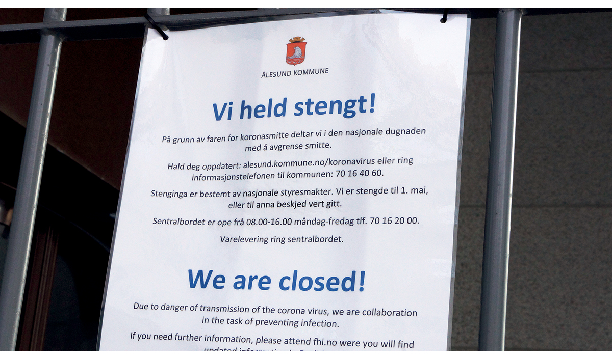 Figur 3.1 Stengt rådhus i Ålesund kommune.