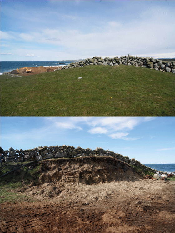 Figur 6.2 Eksempel på et bygg- og anleggstiltak som har ført til ødeleggelser av en gravhaug.