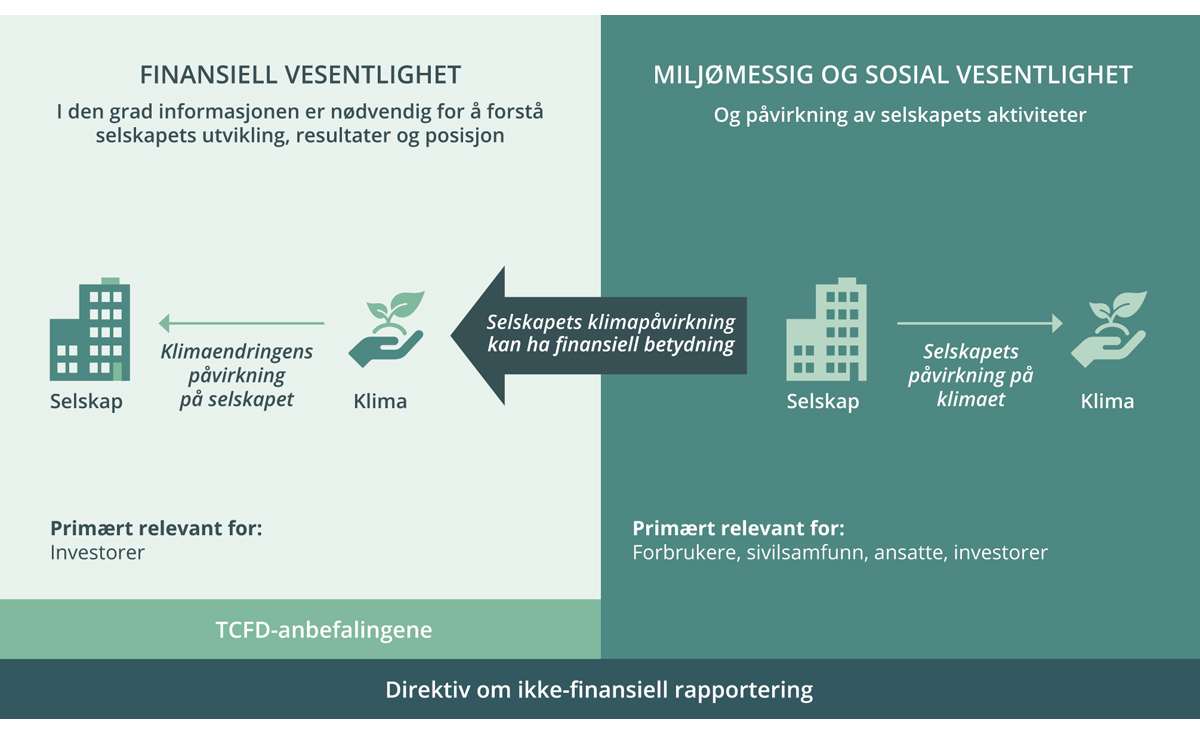 Figur 11.3 Prinsipp om dobbel vesentlighet i direktiv om ikke-finansiell rapportering