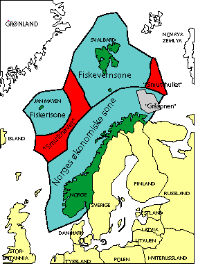 Figur 2-2 Norge og tilstøtende havområder
