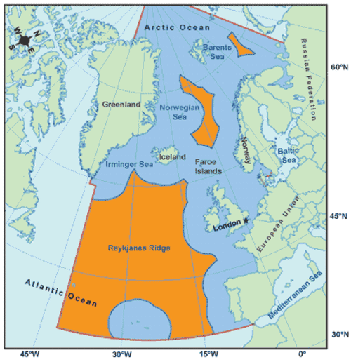 Figur 3.3 NEAFCs konvensjonsområde