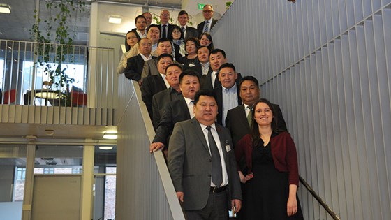 The Mongolian Delegation and State Secretary Hanne Blaafjelldal after today's meeting. The Mongolian Delegation and State Secretary Hanne Blaafjelldal after today's meeting.
