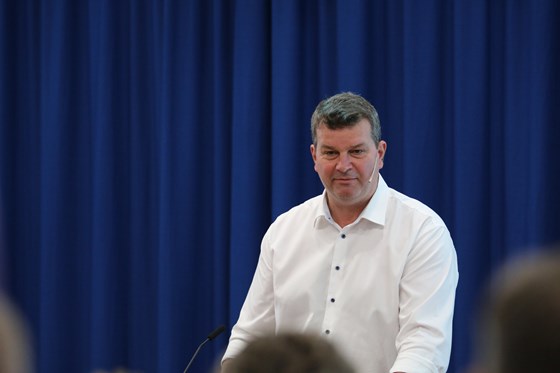 LO-leder Hans-Christian Gabrielsen deltok på seminaret.