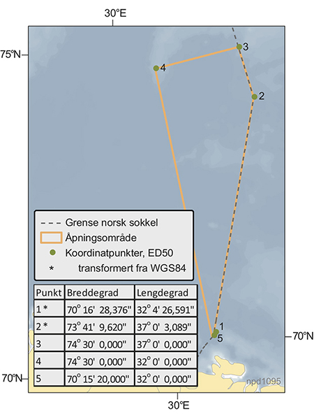 Figur 4.2 Åpningsområdet.