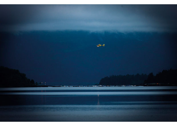 Figur 12.5 Et ambulansehelikopter ved Elstangen.