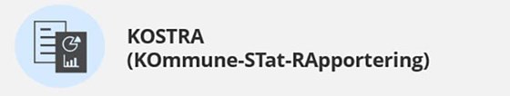 Ikon med dokumenter og teksten KOSTRA (KOmmune-STat-RApportering)