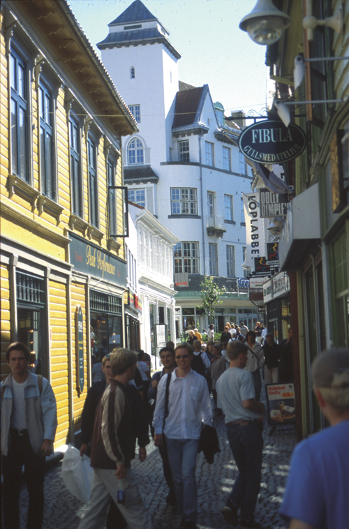 Figur 5.5 I Stavanger danner de mange kulturhistoriske bygningene fra
ulike perioder et attraktivt og levende bymiljø.