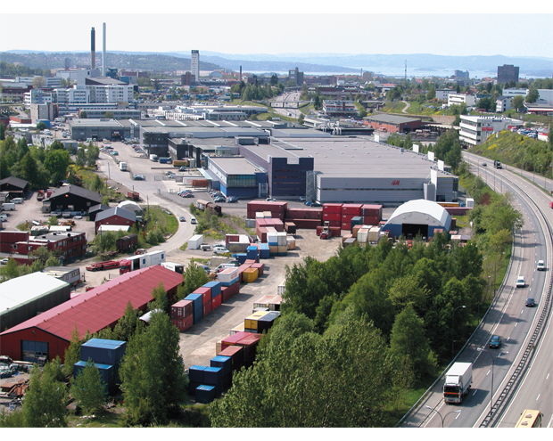 Figur 4.5 Terminalområdet i Groruddalen i Oslo – sterkt preget av menneskelig aktivitet.