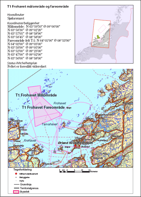 Figur 6.211 T1 Frohavet målområde og fareområde