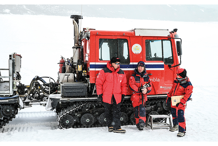 Figure 6.2 HM King Harald visits Troll in February 2015. This was the first time a reigning monarch visited the Antarctic continent.