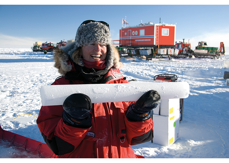 Figure 6.5 The first ice core to be extracted from the ice.