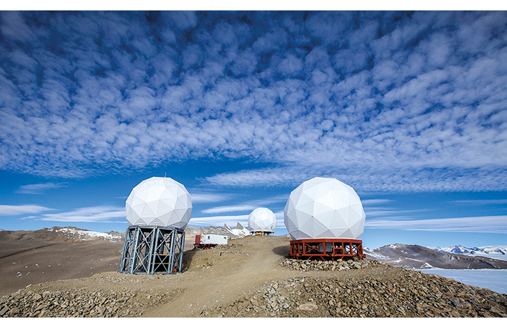 Figure 8.8 The TrollSat satellite station near the Troll research station in Dronning Maud Land.