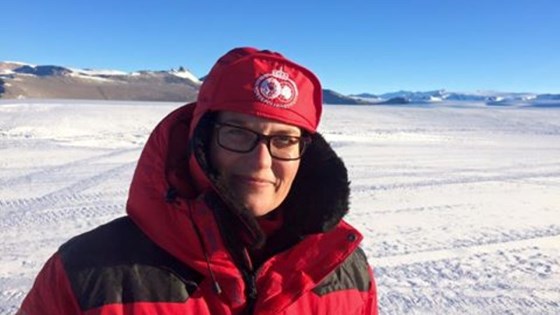 Statsråd Tine Sundtoft i Antarktis