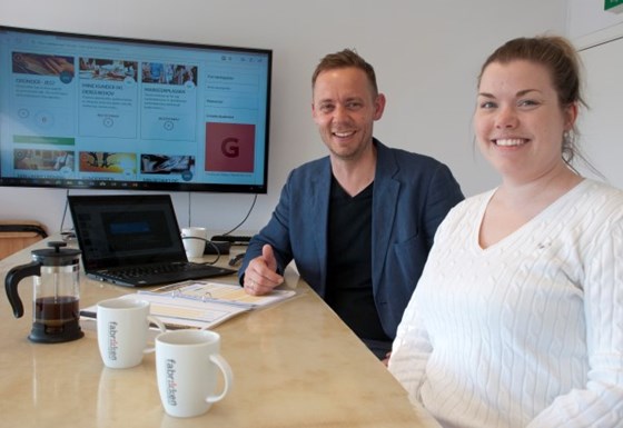 Ivar Tjønsø og Nan Iren Erdal i Fabrikken næringshage.
